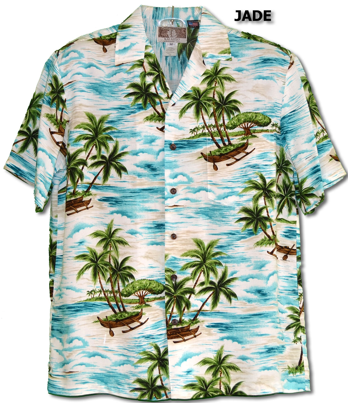 Ocean Island Outriggers men's aloha shirt