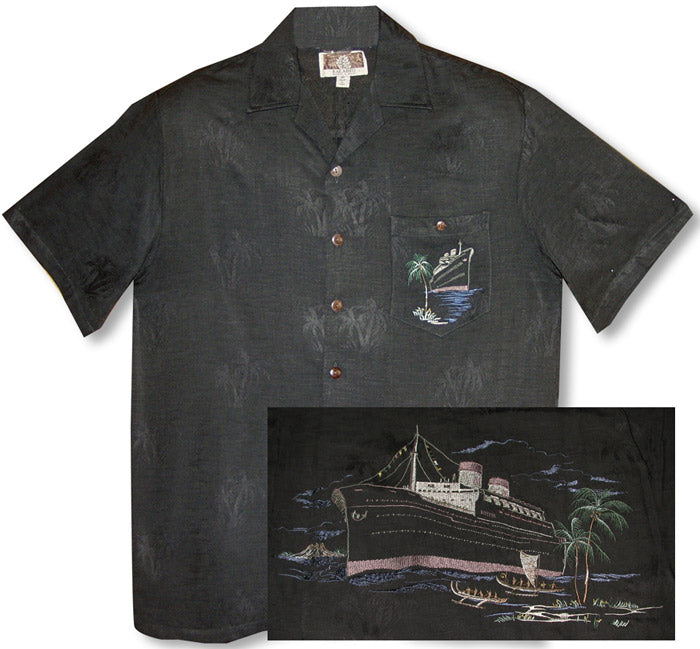Ocean Liner Men's Embroidered Shirt