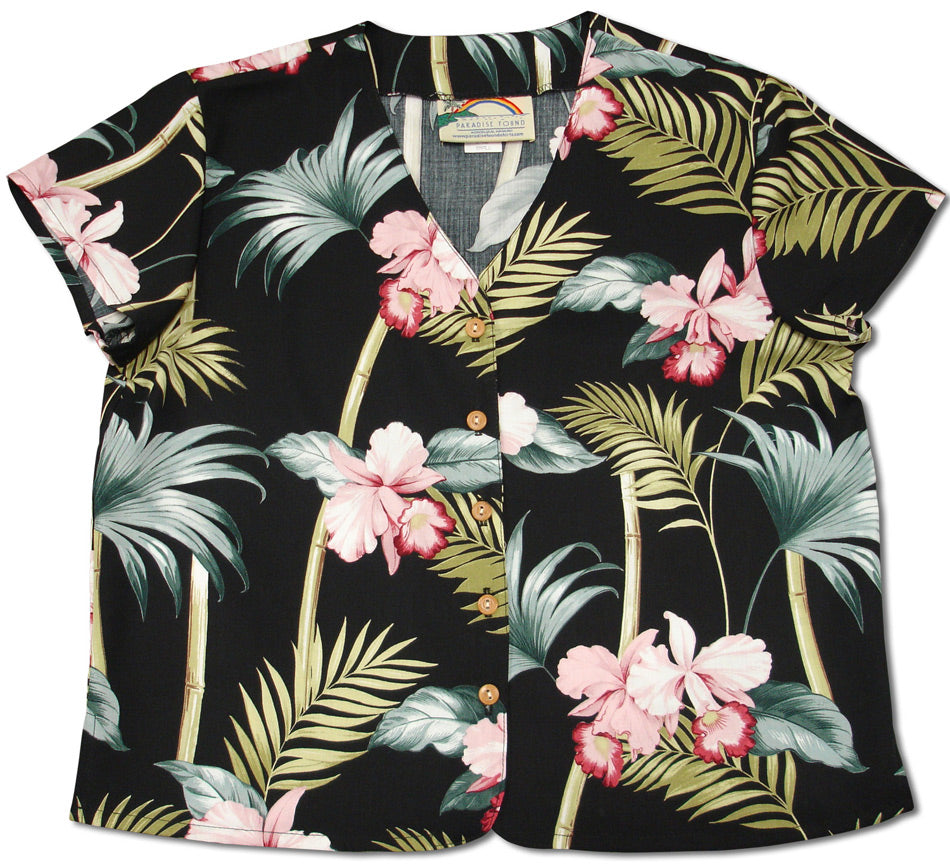 Orchid Bamboo Collarless Blouse