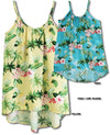 Soft Hibiscus High Low Hem Blouse