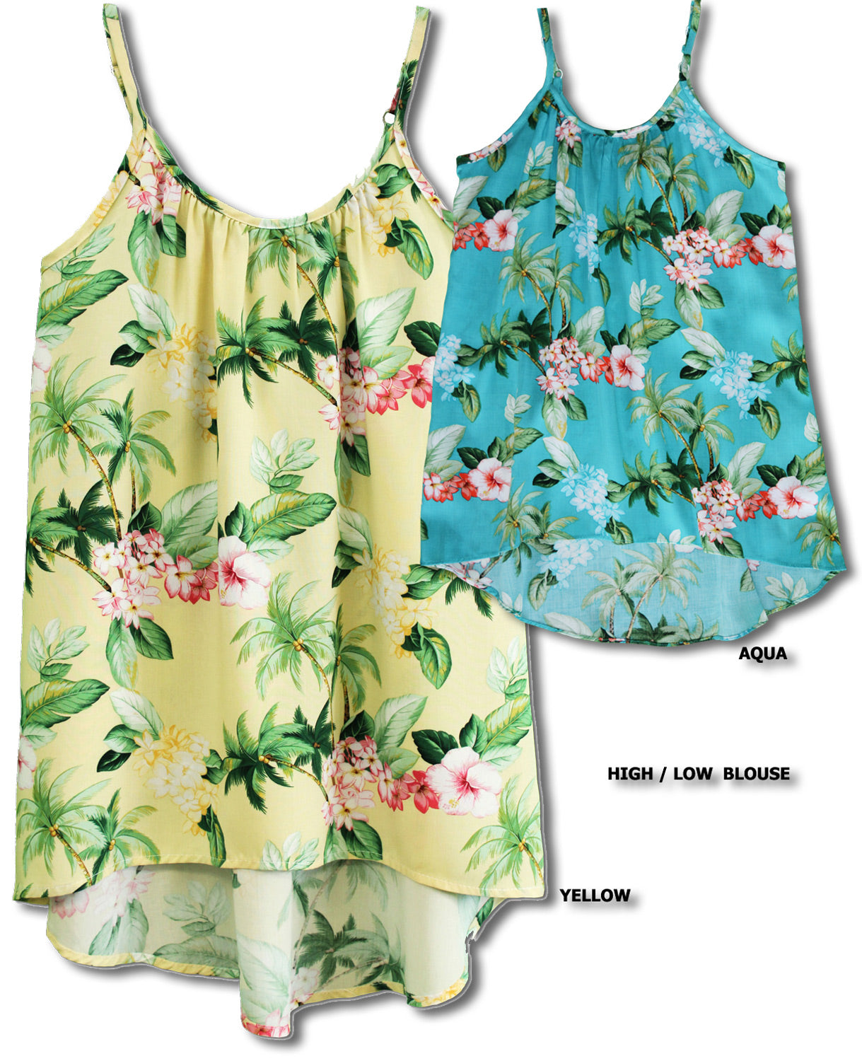 Soft Hibiscus High Low Hem Blouse
