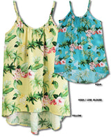 Soft Hibiscus High Low Hem Blouse