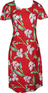 Orchid Panel A Line Cap Sleeve Dress
