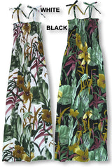 Oriental Watercolor Long Smocked Dress