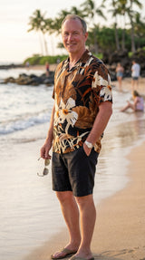 Oriental Watercolor Men's Shirt — Men's Rayon Shirts — RJC (view 4)