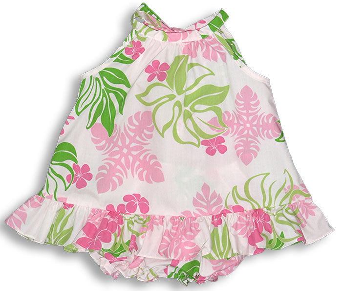 Pale Hawaiian Flower Halter 2pc