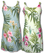 Pale Hibiscus Orchid Bias Cut Dress