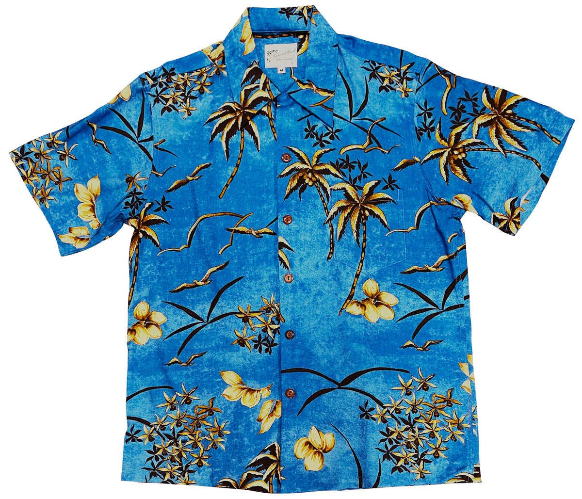 Palm Nostalgia Men's Kamehameha Style Shirt