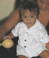 Custom Made - Palm Trees Boy's Wedding White 2pc
