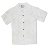 Palm Trees Boys Wedding White Shirt