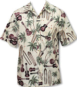 Palm Ukulele Men's Reverse Placket Front cotton Shirt
