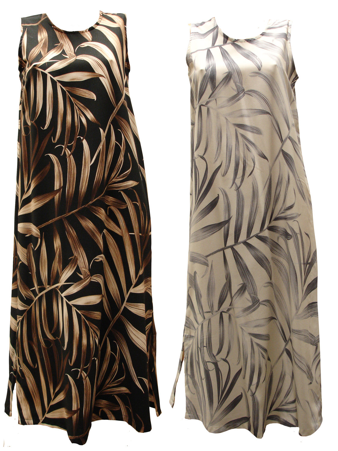 Palm Fronds Keyhole Back Slit Tank