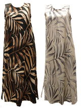 Palm Fronds Keyhole Back Slit Tank
