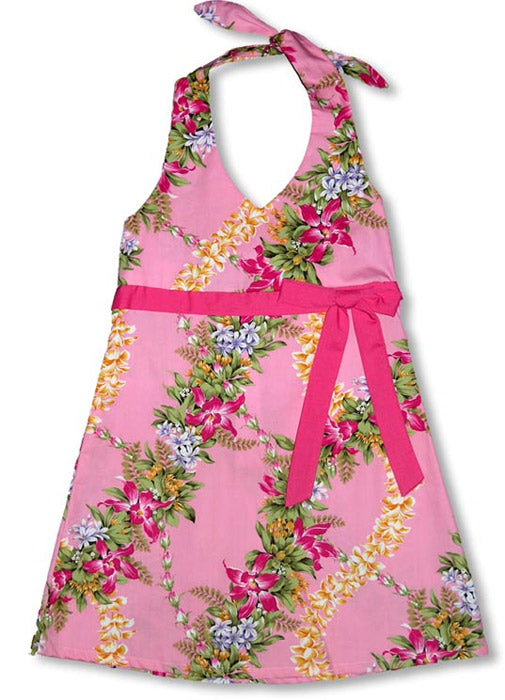 Paradise Garden Lei Girls Halter Dress