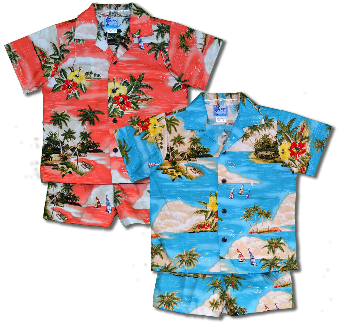 Paradise Island Sailboat Boy's 2pc