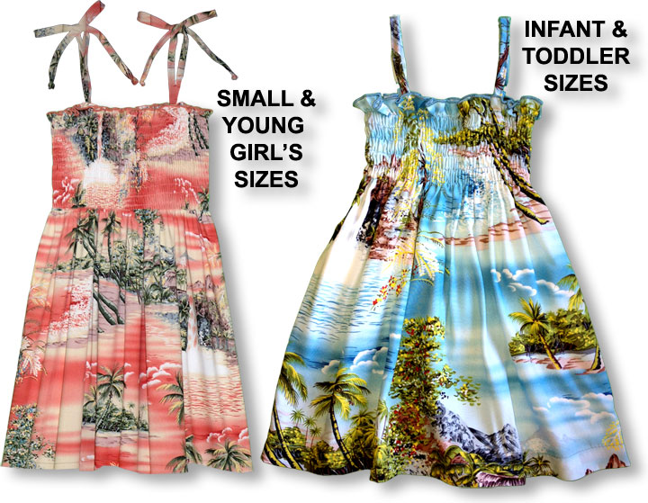 Paradise Island Surf Girl's Smocked Dress