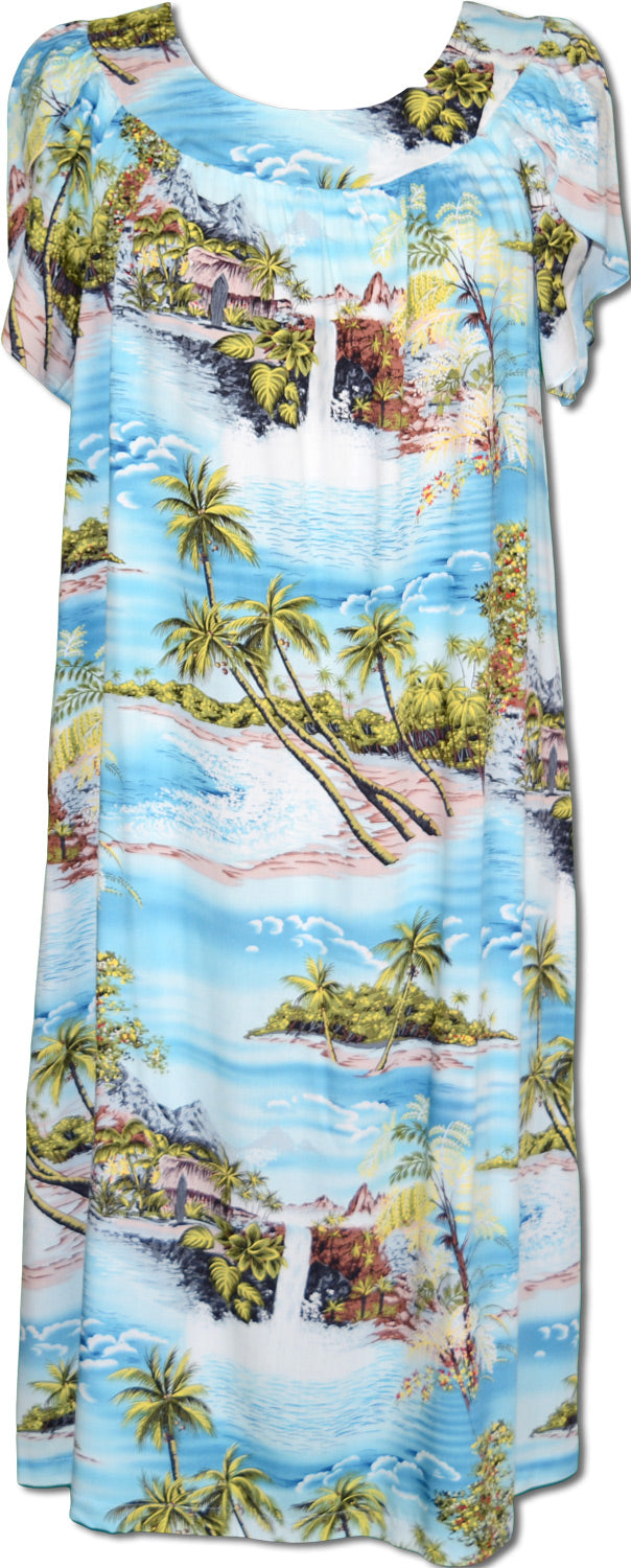 Paradise Island Surf Muumuu Dress
