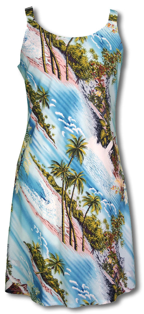Paradise Island Surf Bias Cut Dress