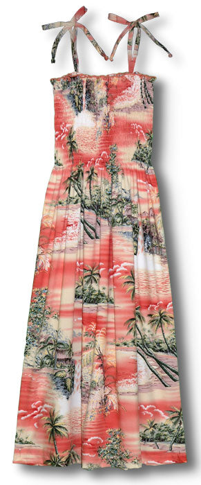 Paradise Island Surf Smocked Tube Dress