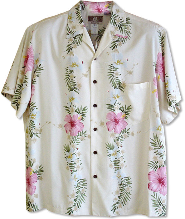 Paradise Lei Men's made in Hawaii Rayon Shirt