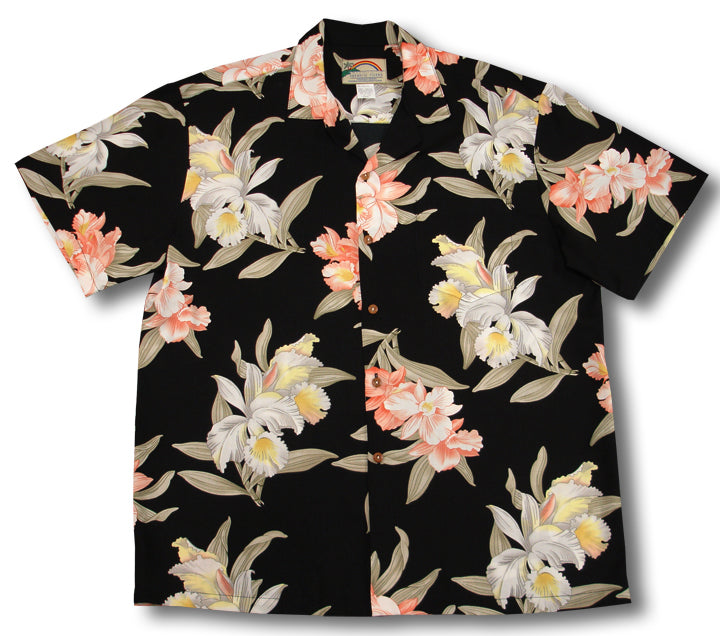 Paradise Orchid Corsage women's rayon shirt