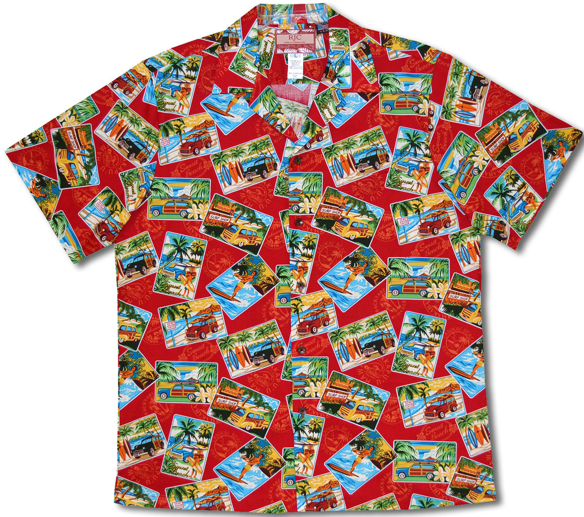 Paradise Postcards men's shirt