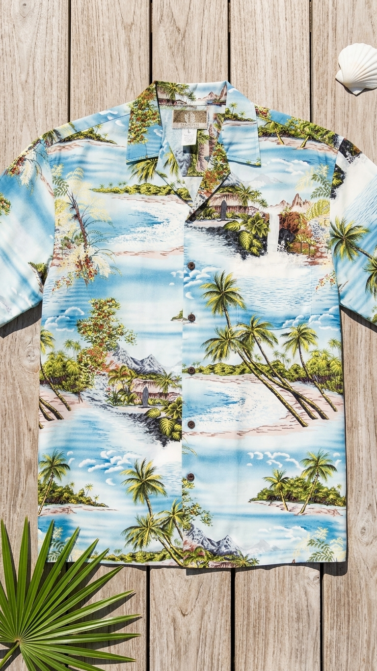 Paradise Island Surf Mens Shirt Matching Family — Men's Rayon Shirts — RJC