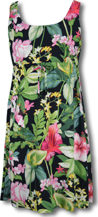 Parakeet Lush Garden empire tie front