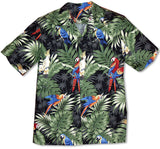 Parrots Monstera boy's cotton shirt