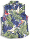 Parrots Monstera women's sleeveless cotton
