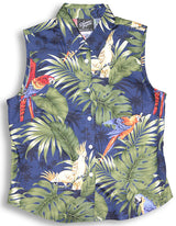 Parrots Monstera women's sleeveless cotton