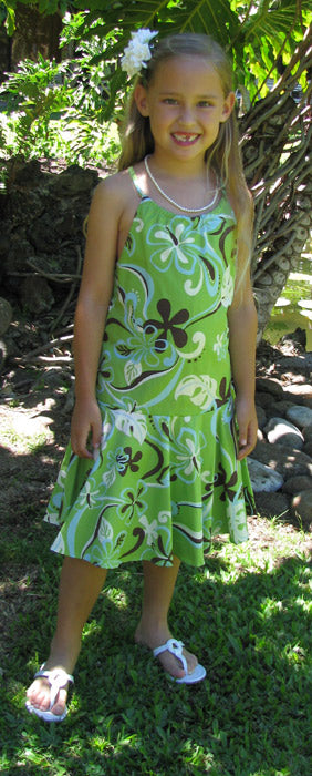 Party Swirl Girl's Drop Waist Halter Dress