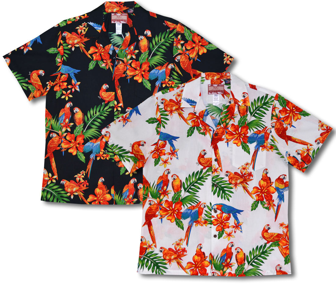 Perched Parrots men's shirt