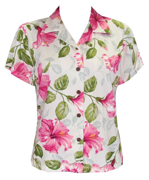 Petra Hibiscus Women's Fitted Blouse