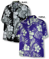Pictorial Hibiscus Monstera Men's Shirt