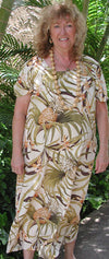 Pineapple Orchid Dress with Pockets