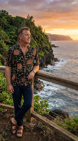 Pineapples Men's Original Vintage Kamehameha — Men's Rayon Shirts — RJC