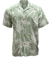 Men's Pineapple Luau, Wood Buttons, Luau, Dinner, Vacation, Aloha Friday, Made in Hawaii, Fabric: 100% Rayon, Fits: Larger Than Expected