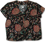 Pineapples Kamehameha Collarless Blouse