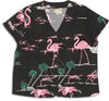 Pink Flamingo Lagoon Collarless Blouse