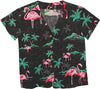 Pink Flamingo Collarless Blouse