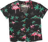 Pink Flamingo Collarless Blouse