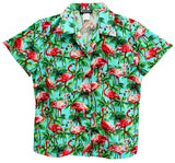 Pink Flamingos Galore ladies rayon blouse