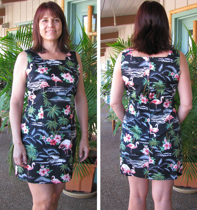 Pink Flamingos Petite Women's A-Line Dress