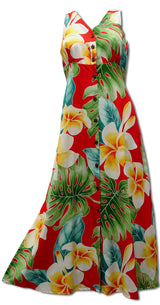 Plumeria Beauty Button Front Long Tank