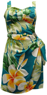 Plumeria Beauty Smocked Back Sarong