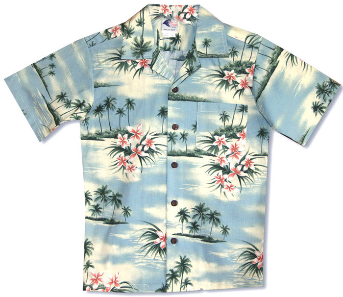 Plumeria Island Boy's Shirt