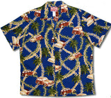 Plumeria Lei Woodie Men's Poly Cotton Shirt