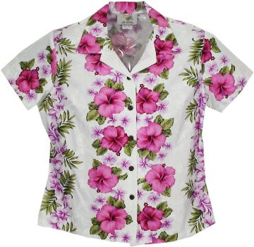 Plumeria Panels women�s fitted cotton