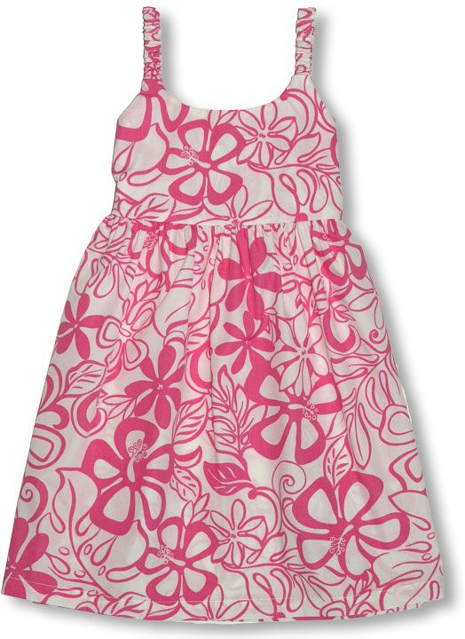 Plumeria Party Girl's Bungee Dress